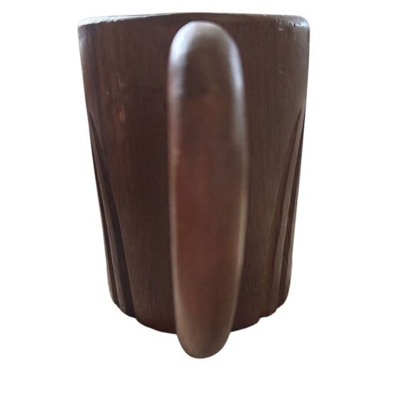 Vintage Hand Carved Wooden Tiki Mug - Picture 4 of 8